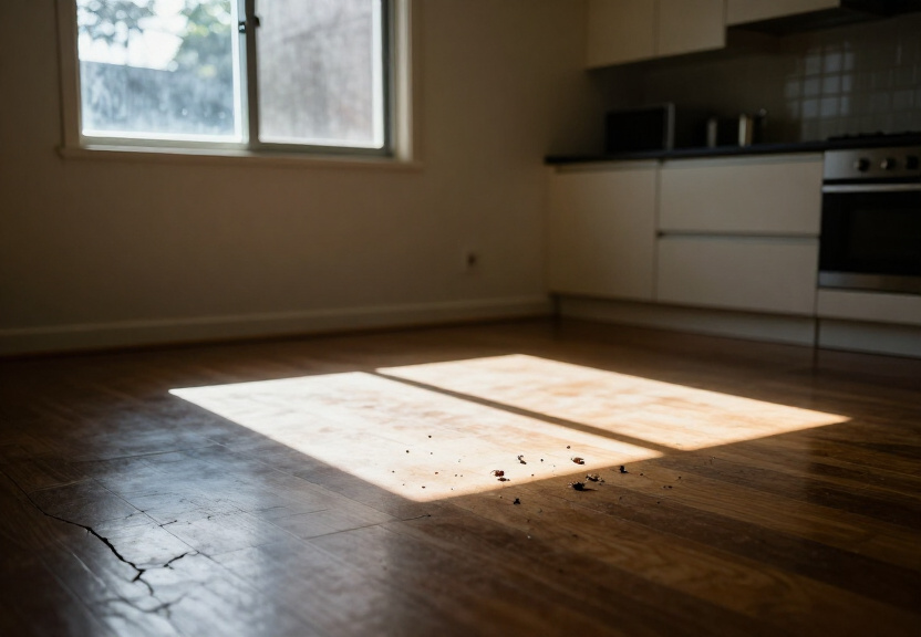 Termite damage in a Meadowbank home before treatment